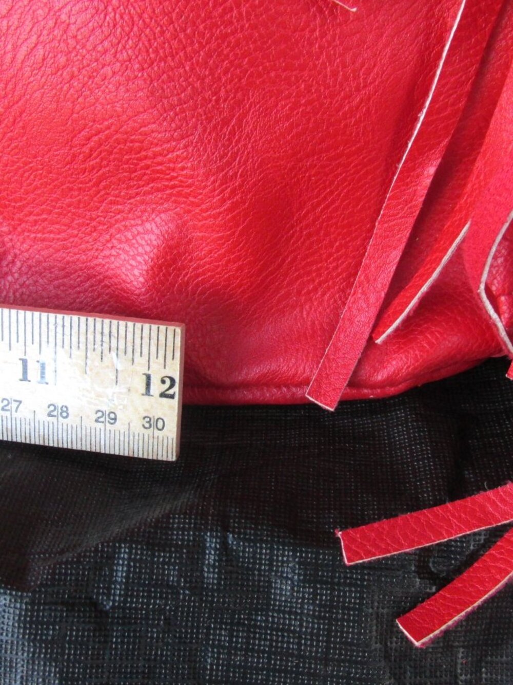 Taleen Red Fringed Handbag - Picture 13 of 14